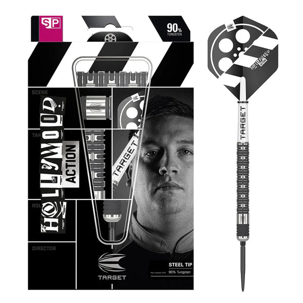 TARGET CHRIS DOBEY HOLLYWOOD ACTION 90% SP STEEL TIP DARTS