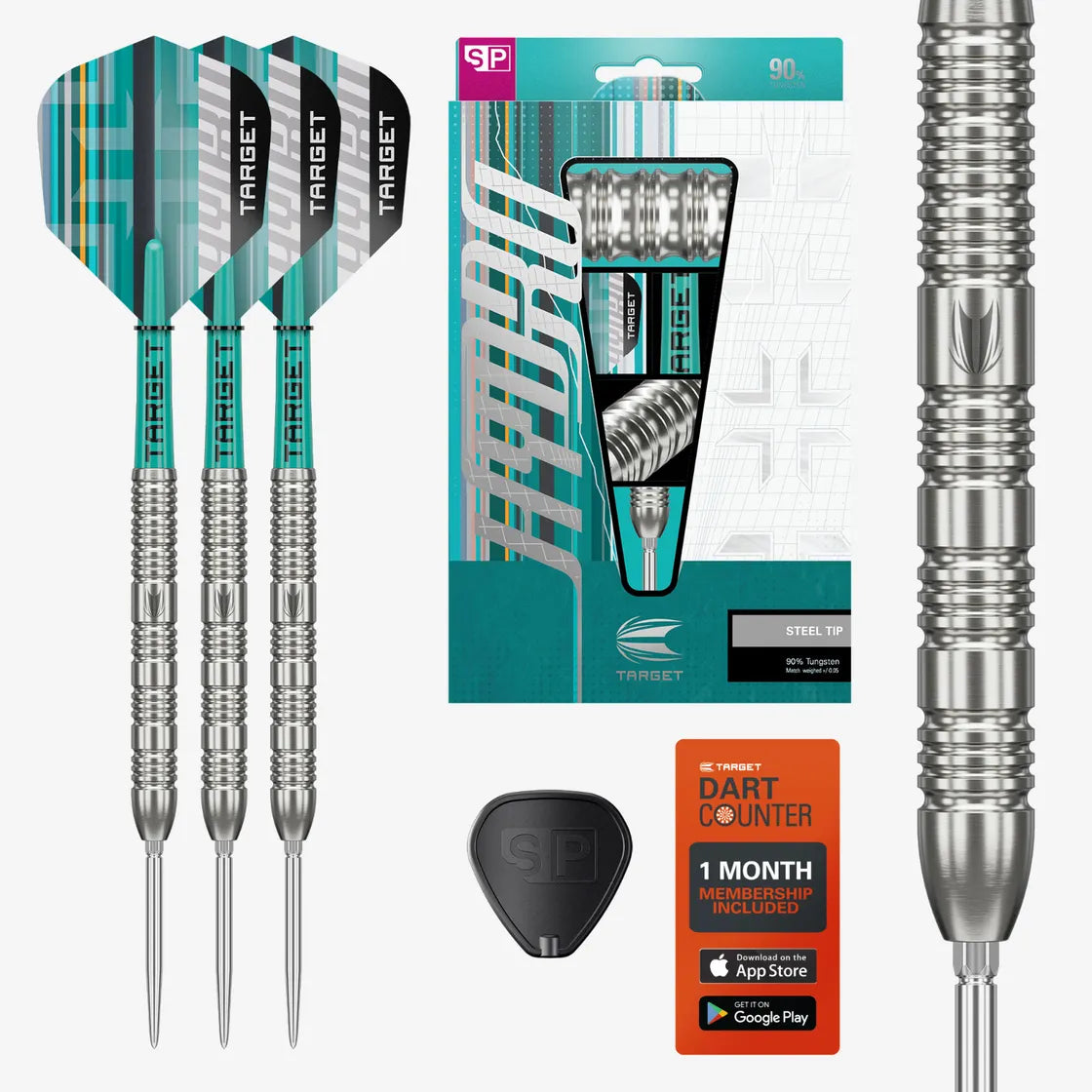 TARGET DARTS HYDRO 02 90% SP STEEL TIP DARTS