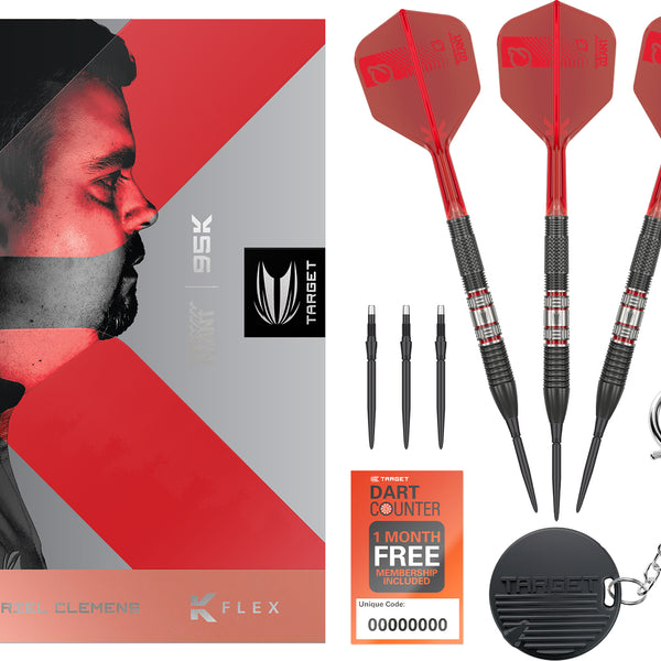 TARGET GABRIEL CLEMENS 95K SP 95% STEEL TIP DARTS