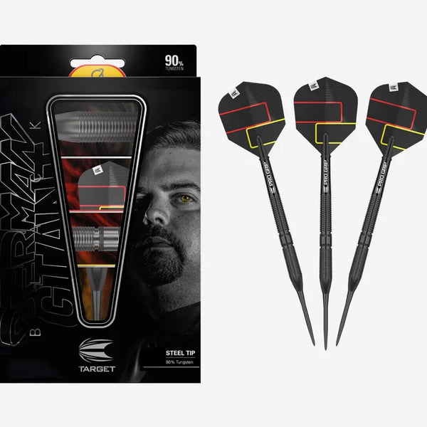 TARGET GABRIEL CLEMENS BLACK 90% STEEL TIP DARTS