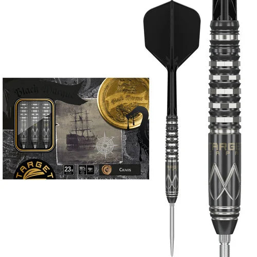 TARGET JAPAN BLACK MARQUE CHAOS 90% SP STEEL TIP DARTS
