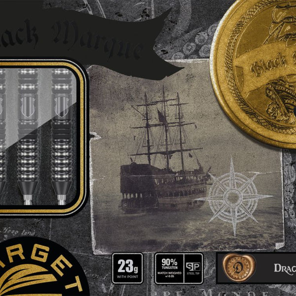 TARGET JAPAN BLACK MARQUE DRACO GEN 2 90% SP STEEL TIP DARTS
