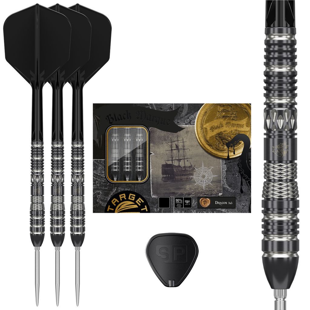 TARGET JAPAN BLACK MARQUE LESLIE LEE DRAGON 3.0 90% SP STEEL TIP DARTS