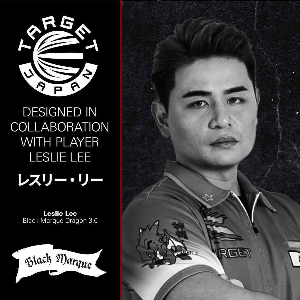 TARGET JAPAN BLACK MARQUE LESLIE LEE DRAGON 3.0 90% SP STEEL TIP DARTS 1