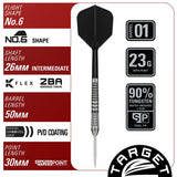 TARGET JAPAN BLACK MARQUE RENEGADE 4.0 90% SP STEEL TIP DARTS 2