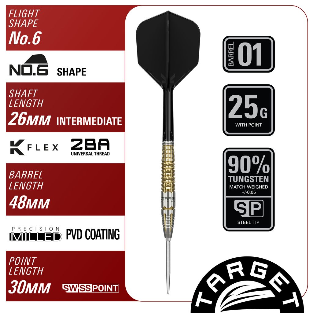 Target Japan Black Marque Warrior 90% SP Darts | The Darts Lounge