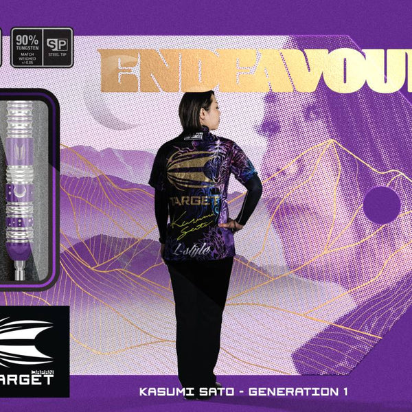TARGET JAPAN KASUMI SATO ENDEAVOR GEN 1 90% 22.5G SP STEEL TIP DARTS