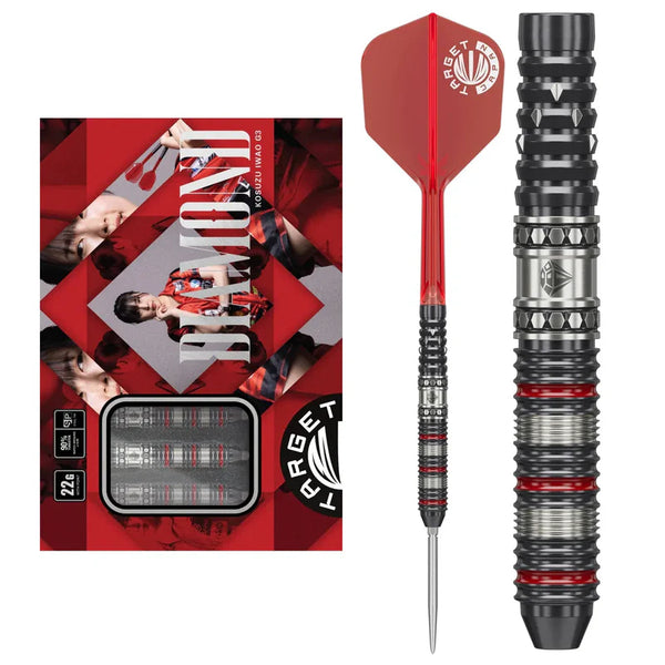 TARGET JAPAN KOSUZU IWAO PRIME SERIES 'DIAMOND' G3 90% SP STEEL TIP DARTS