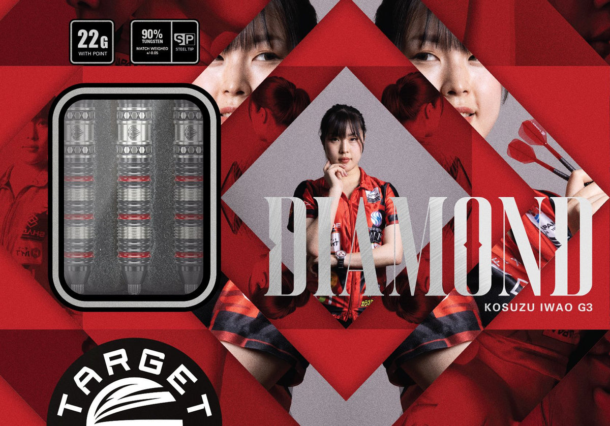 TARGET JAPAN KOSUZU IWAO PRIME SERIES 'DIAMOND' G3 90% SP STEEL TIP DARTS