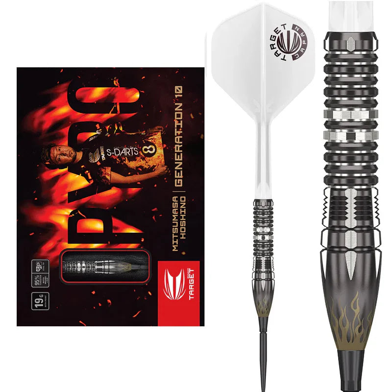 TARGET JAPAN MITSUMASA HOSHINO PYRO GEN 10 95% 19G SP STEEL TIP DARTS