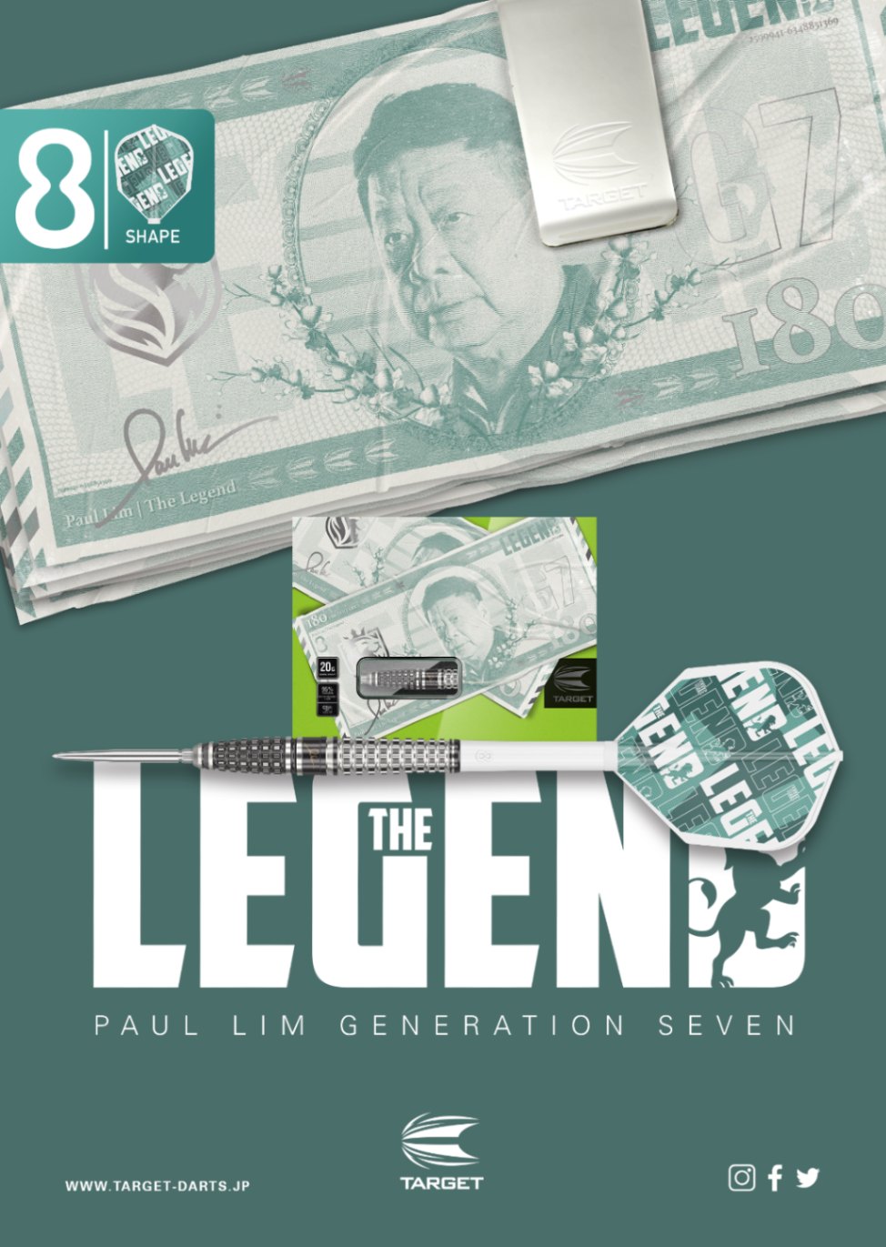 Target Japan Paul Lim The Legend G7 20g SP Darts | The Darts Lounge