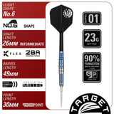 TARGET JAPAN TORU SUZUKI SERENO GEN 2 90% SP STEEL TIP DARTS 2