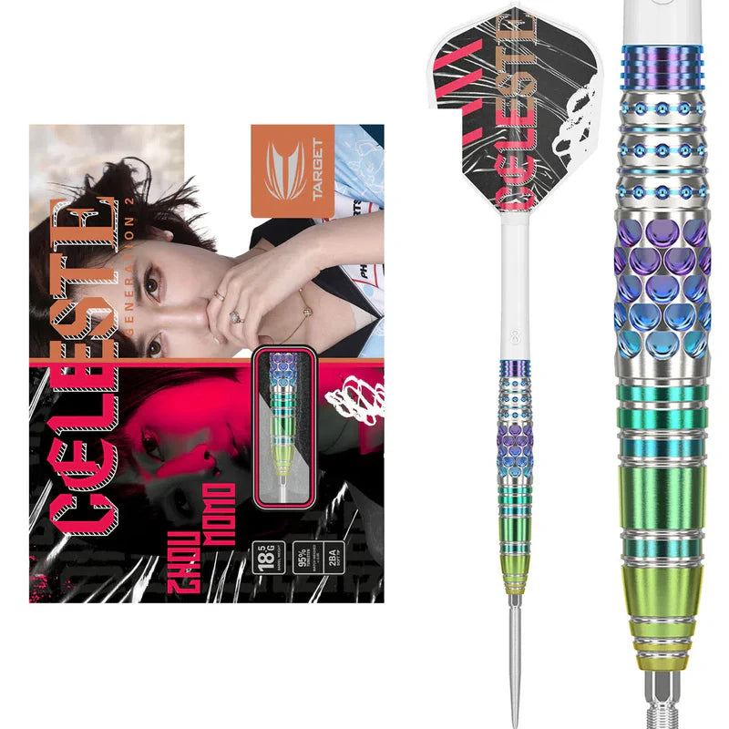 TARGET JAPAN ZHOU MOMO CELESTE GEN 2 95% 21G SP STEEL TIP DARTS