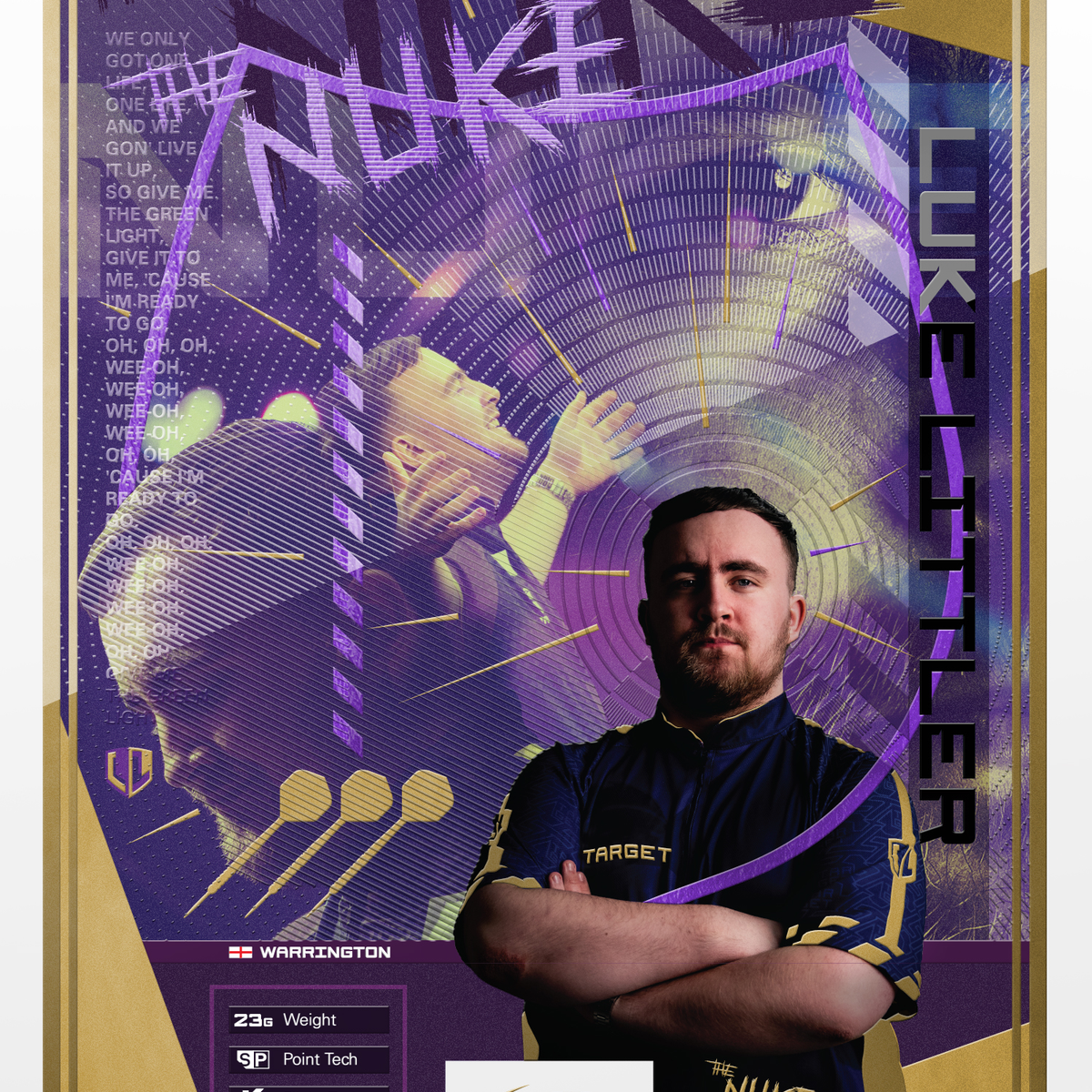 TARGET LUKE LITTLER G1 PRODIGY 90% SP STEEL TIP DARTS