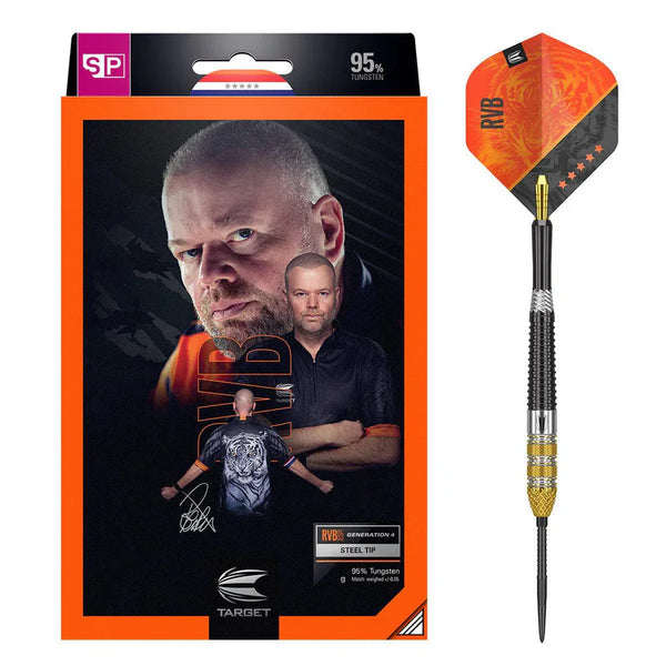 TARGET RAYMOND VAN BARNEVELD RVB95 GEN 4 SP 95% STEEL TIP DARTS