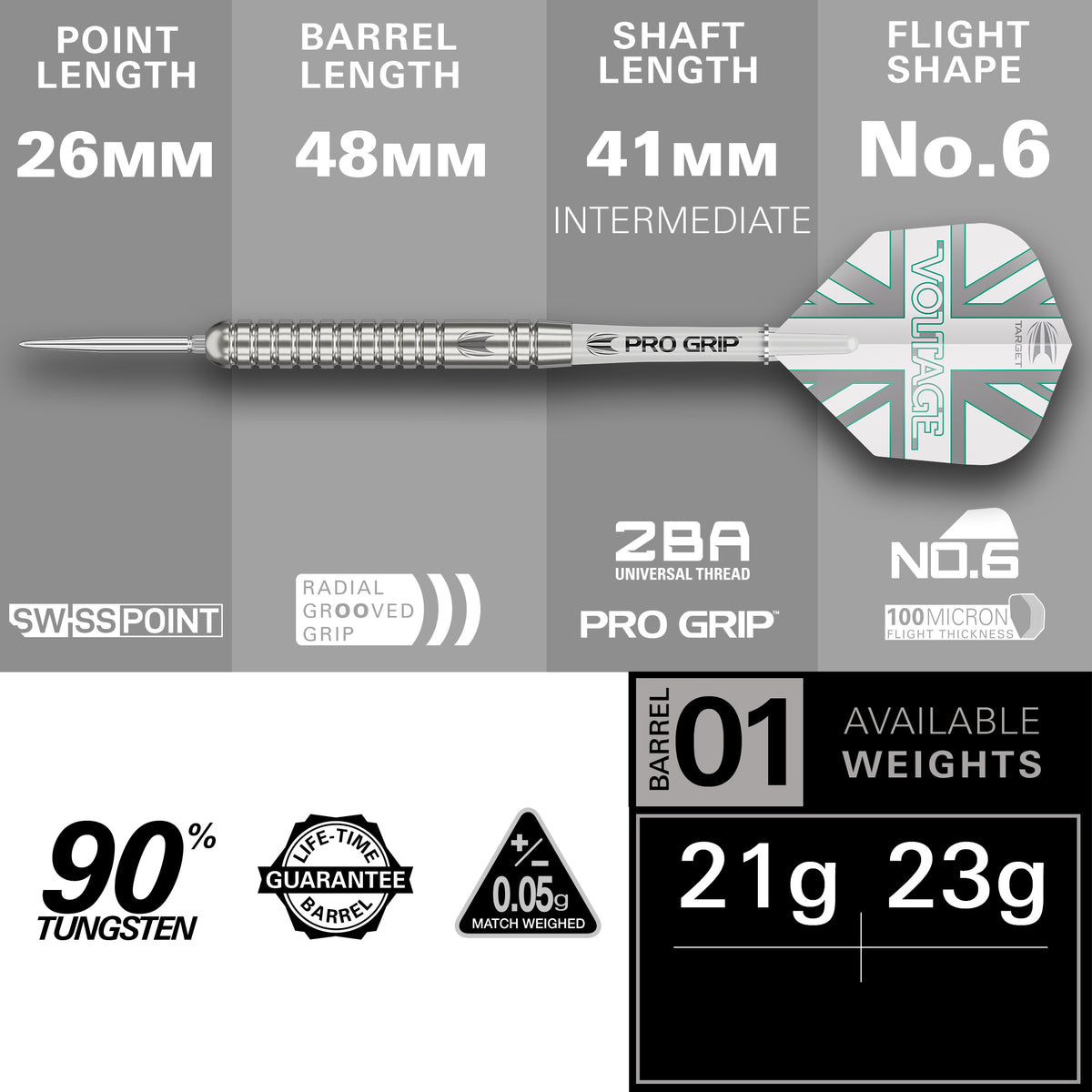 TARGET ROB CROSS G1 SP 90% STEEL TIP DARTS