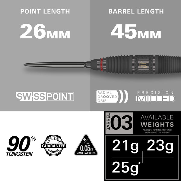 TARGET SCOPE 03 SP 90% STEEL TIP DART