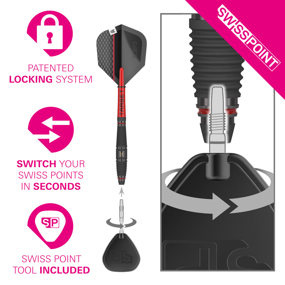 TARGET SCOPE 03 SP 90% STEEL TIP DART