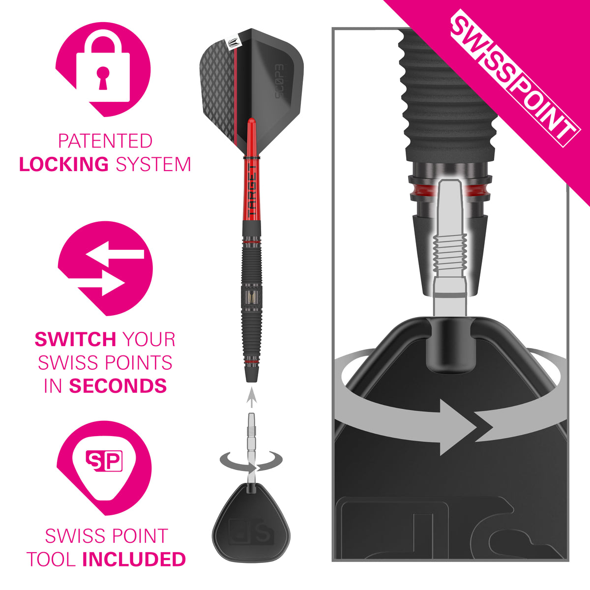 TARGET SCOPE 04 SP 90% STEEL TIP DART