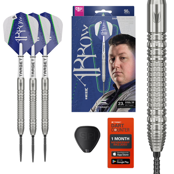 TARGET SHANE MC GUIRK G1 23G 90% SP STEEL TIP DARTS