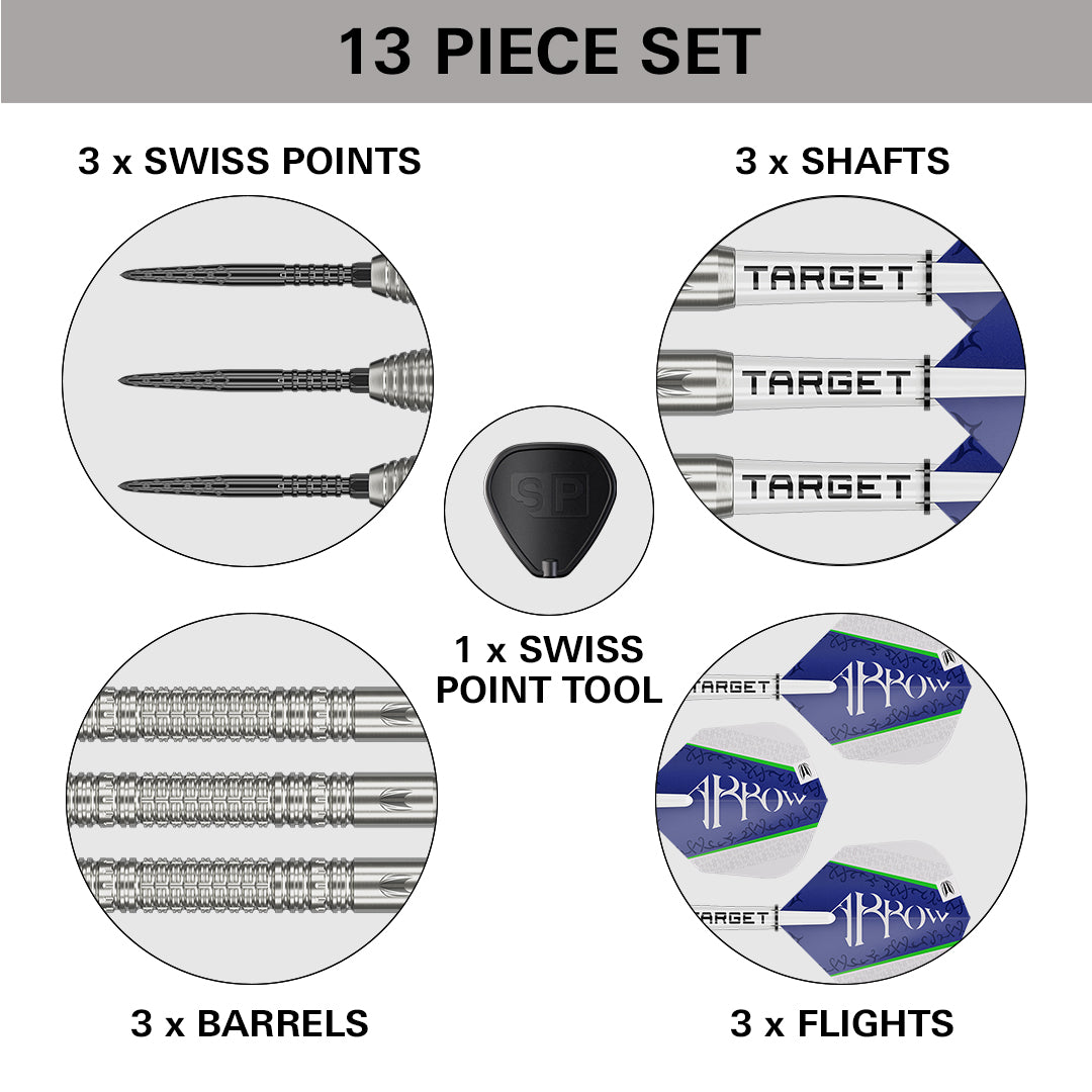 TARGET SHANE MC GUIRK G1 23G 90% SP STEEL TIP DARTS 2