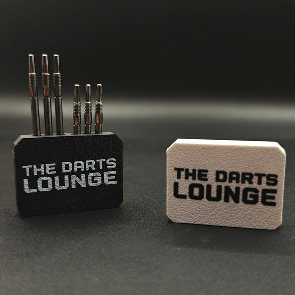 THE DARTS LOUNGE UNIVERSAL SCREW-IN POINT HOLDER BLACK AND WHITE