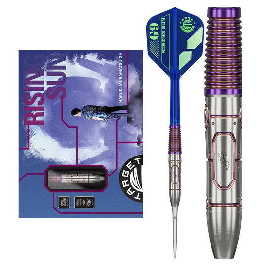 TARGET JAPAN HARUKI MURAMATSU RISING SUN GEN 9 **NO GROOVE** 95% 23G SP STEEL TIP DARTS