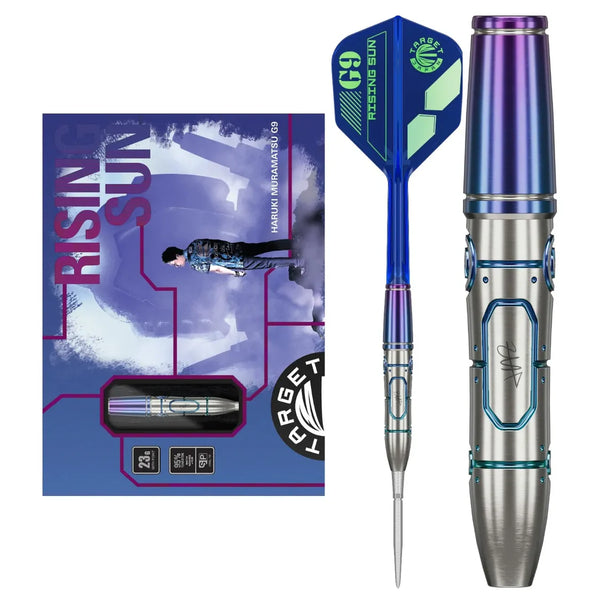 TARGET JAPAN HARUKI MURAMATSU RISING SUN GEN 9 **NO GROOVE** 95% 23G SP STEEL TIP DARTS