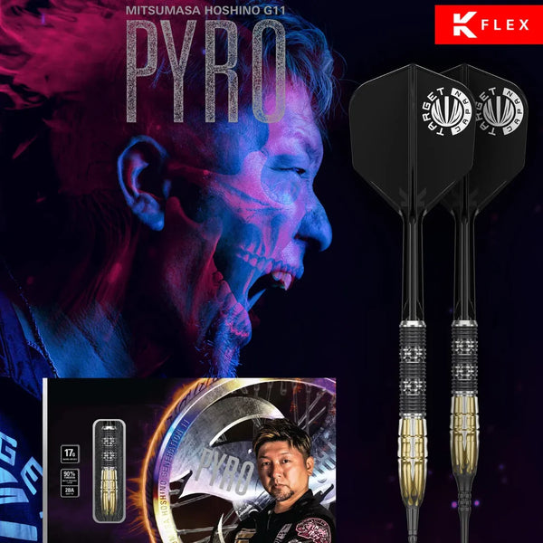 TARGET JAPAN MITSUMASA HOSHINO PYRO GEN 11 90% SP STEEL TIP DARTS