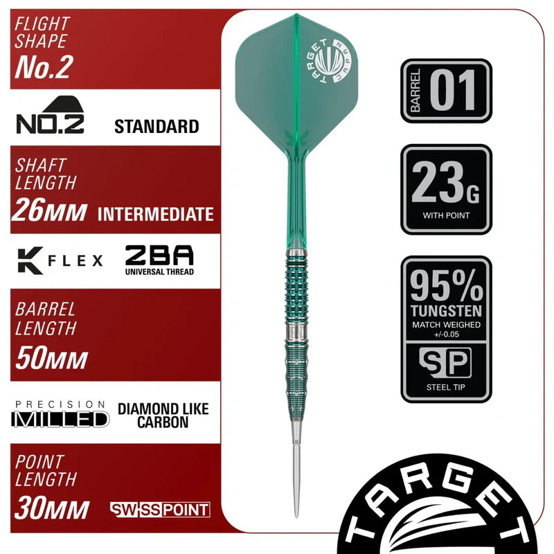 TARGET JAPAN MIKURU SUZUKI THE MIRACLE G7 95% SP STEEL TIPS DARTS