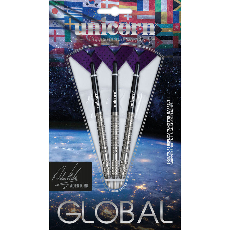 UNICORN ADEN KIRK 90% 22G STEEL TIP DARTS BOX