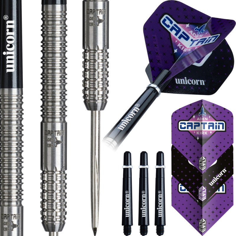 UNICORN ADEN KIRK 90% 22G STEEL TIP DARTS FULL SETUP