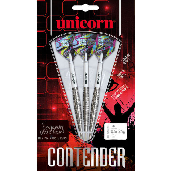 UNICORN BENJAMIN DRUE REUS 24G 80% STEEL TIP DARTS