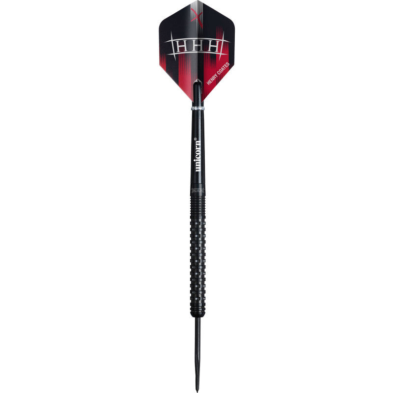 UNICORN HENRY COATES PHASE 2 90% TUNGSTEN 22G STEEL TIP DARTS SINGLE BARREL FULL SETUP VERTICAL