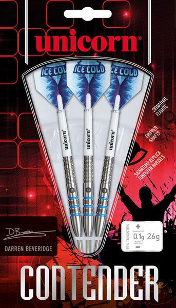UNICORN ICE COLD DARREN BEVERIDGE 90% 26G STEEL TIP DARTS