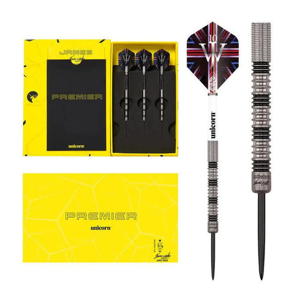 UNICORN JAMES WADE PREMIER 90% STEEL TIP DARTS