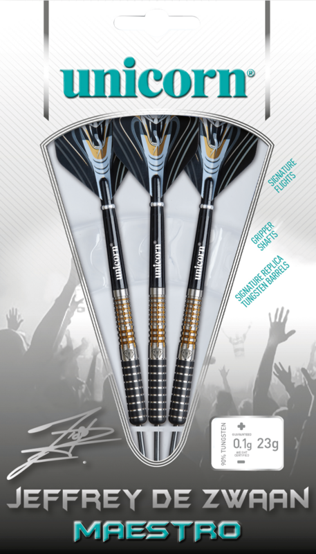 UNICORN MAESTRO JEFFREY DE ZWAAN P3 90% STEEL TIP DARTS
