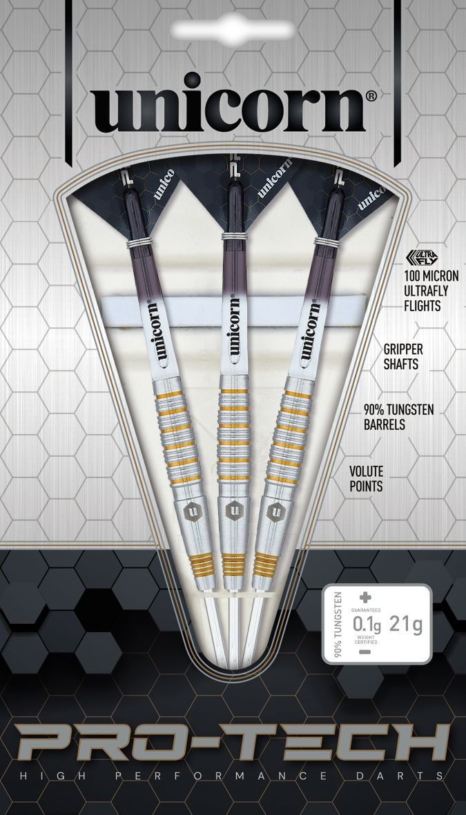UNICORN PRO-TECH STYLE 2 90% STEEL TIP DARTS