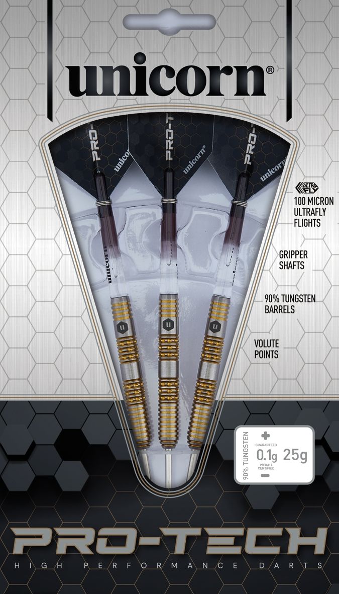 UNICORN PRO-TECH STYLE 6 90% STEEL TIP DARTS