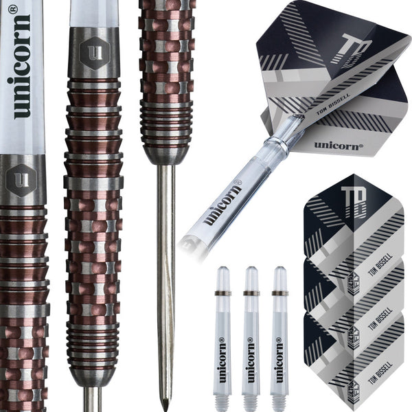 UNICORN TOM BISSELL 22G 95% STEEL TIP DARTS