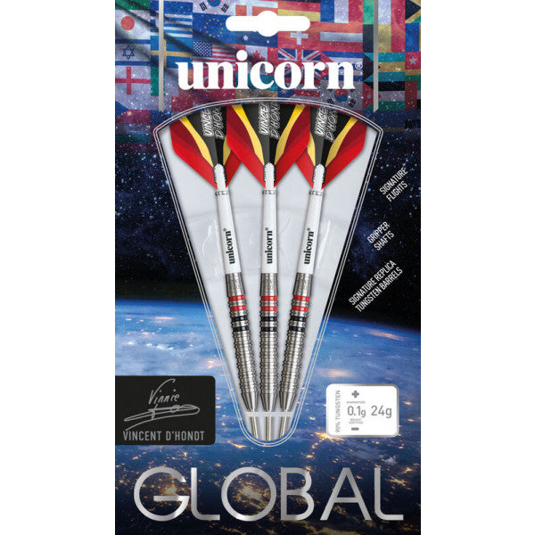 UNICORN VINCENT D'HONDT 24G 90% STEEL TIP DARTS