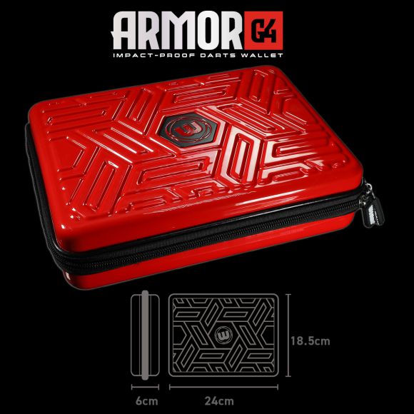 WINMAU ARMOR G4 DARTS CASE / WALLET - RED