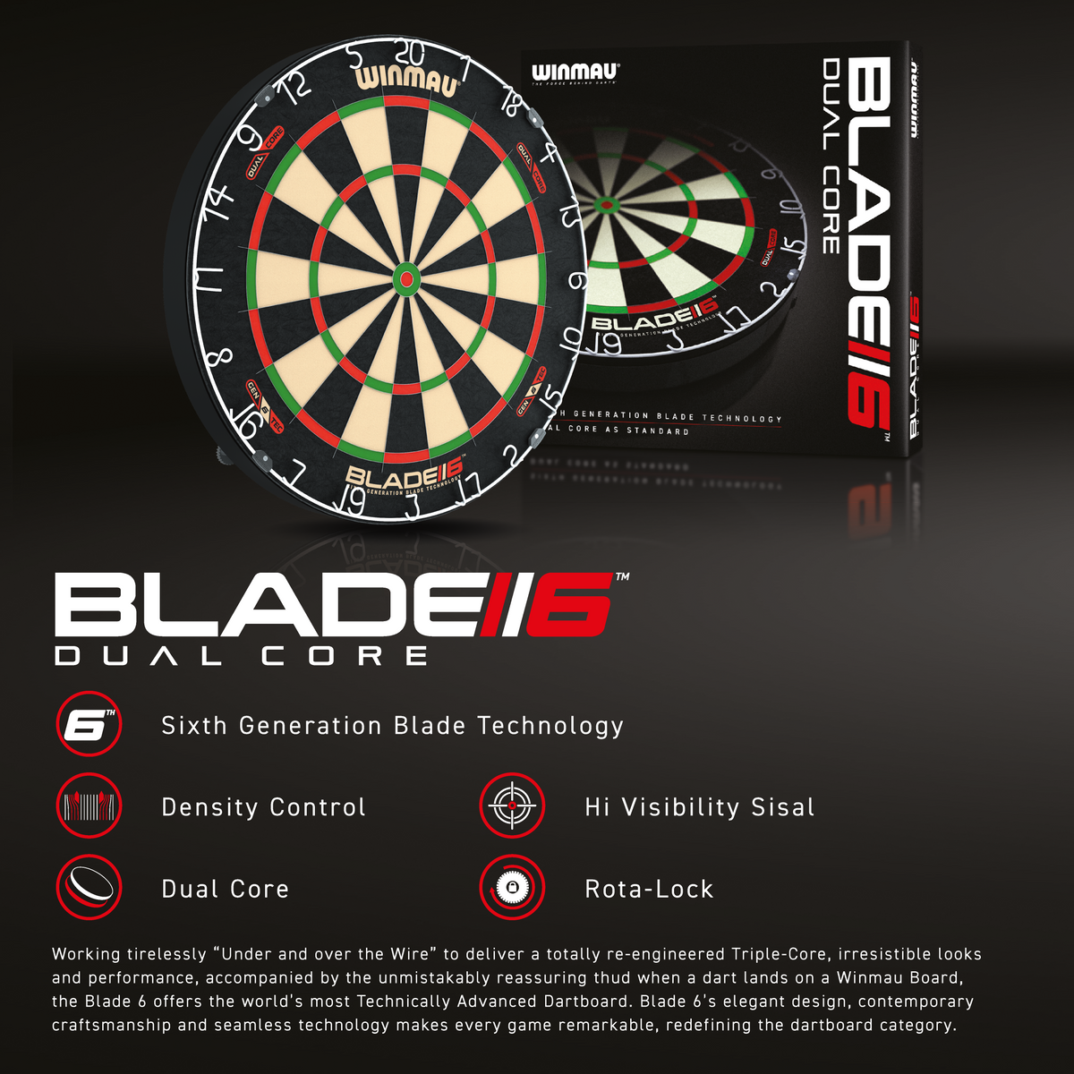 WINMAU BLADE 6 DUAL CORE DARTBOARD