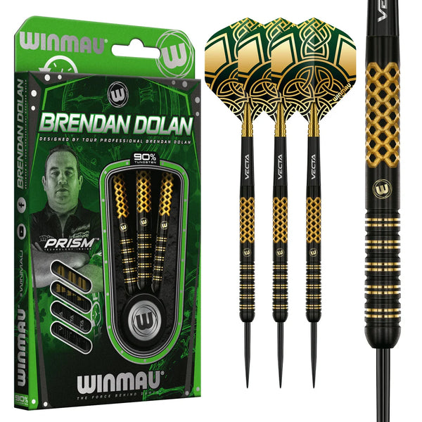WINMAU BRENDAN DOLAN SIGNATURE SERIES 1 90% STEEL TIP DARTS