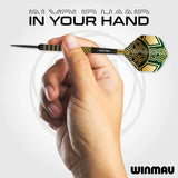 WINMAU BRENDAN DOLAN SIGNATURE SERIES 1 90% STEEL TIP DARTS FLIGHT AND SHAFT IN YOUR HAND