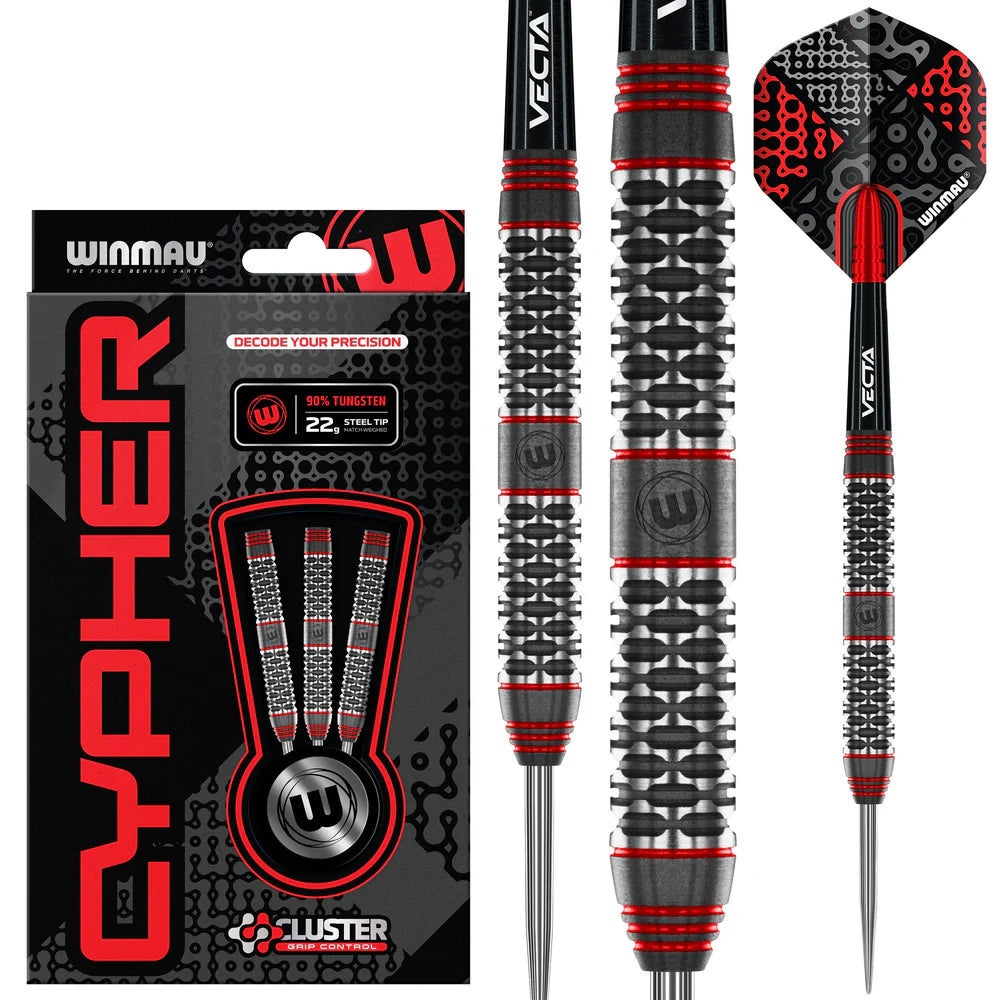 WINMAU CYPHER 90% STEEL TIP DARTS