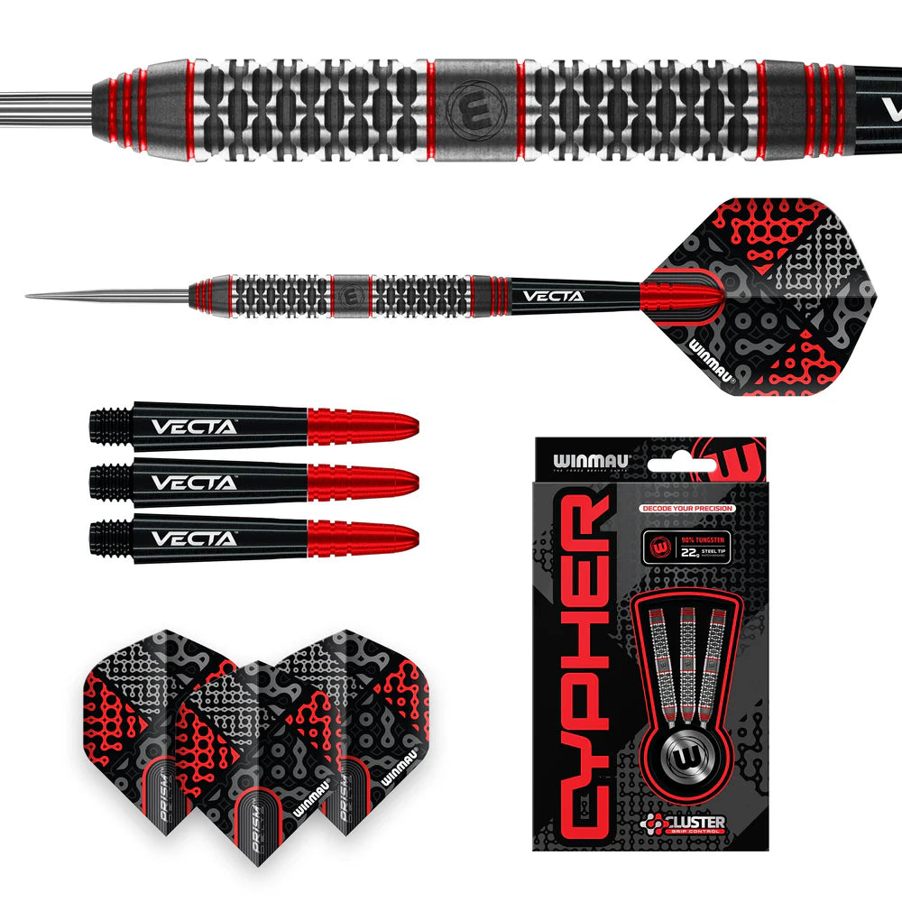WINMAU CYPHER 90% STEEL TIP DARTS