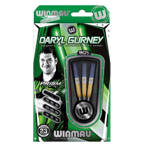 WINMAU DARYL GURNEY SC 1.0 SERIES 23G 90% STEEL TIP DARTS 23 GRAM BOX