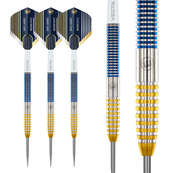 WINMAU DARYL GURNEY SC 1.0 SERIES 23G 90% STEEL TIP DARTS FULL SET