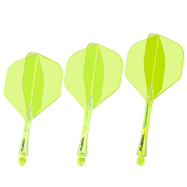 WINMAU FUSION NO.2 INTEGRATED FLIGHT & SHAFT - NEON YELLOW